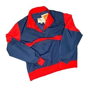 Field and Stream Windbreaker Mens XL Navy Red NEW Vintage 70061M Colorblock
